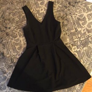 Black sleeveless fit and flare dress size medium